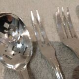 Hors d'oeuvre service, 4 pieces, silver-plated metal, Christofle Vendôme silversmith