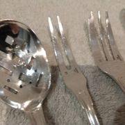 Hors d'oeuvre service, 4 pieces, silver-plated metal, Christofle Vendôme silversmith
