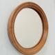 Vintage round wooden mirror