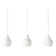 Set of three glass hanging lamps by Alf Svensson, Sweden 1960
