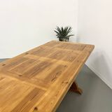 Savoyard monastery table in solid pine, circa 1970