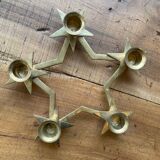 Brass star bougeoir