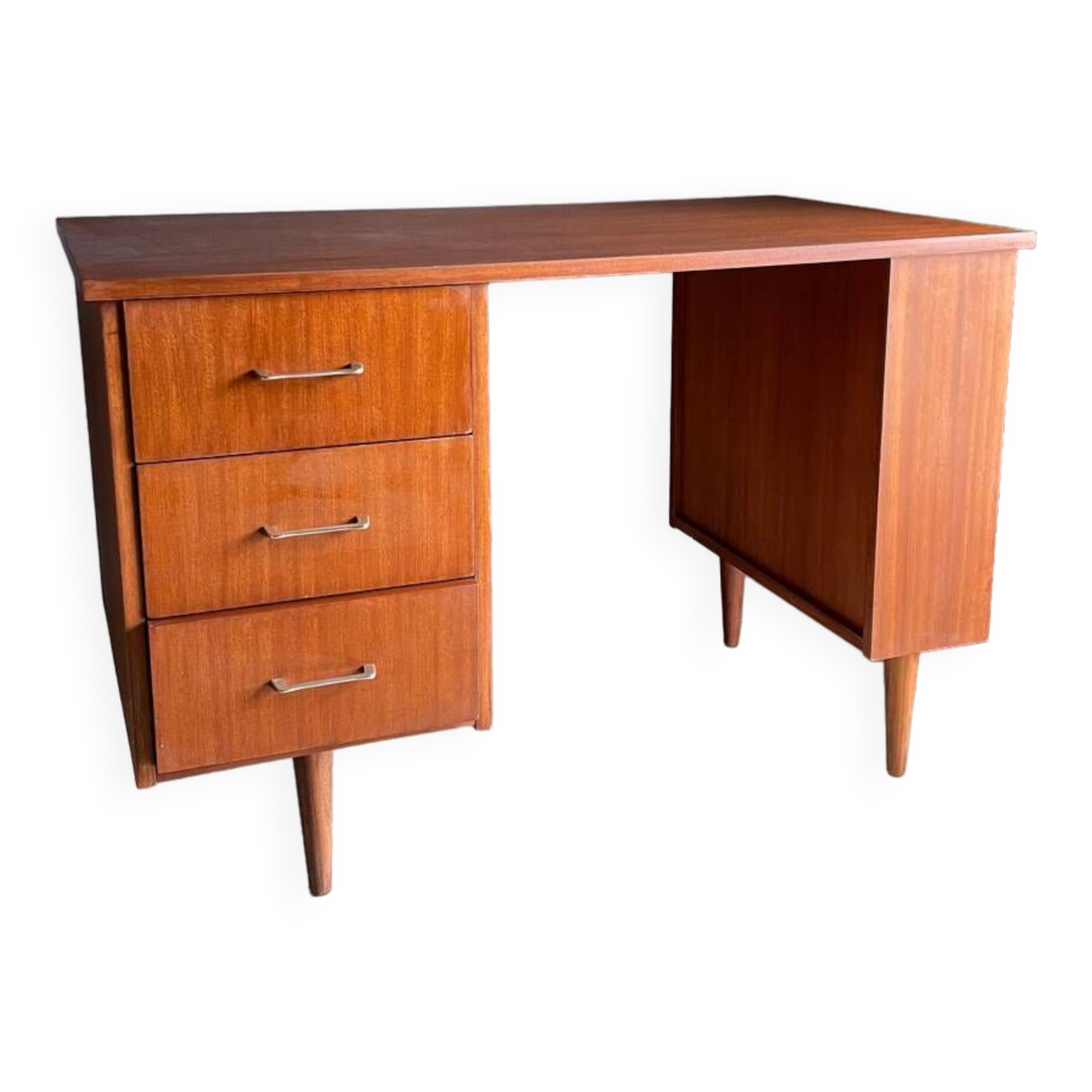 Desk 1970 - 3 drawers and tapered legs