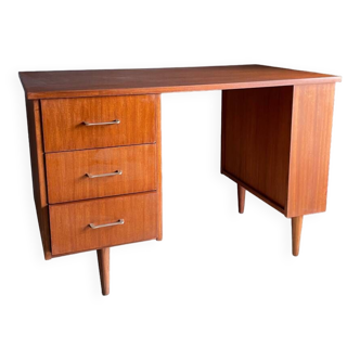 Desk 1970 - 3 drawers and tapered legs