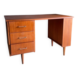 Bureau 1970 - 3 tirroirs et pieds fuselés