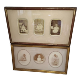 Paire de cadres photographies anciennes