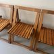 set of 4 italian wooden folding chairs by Aldo Jacober, design 1960 - 1970