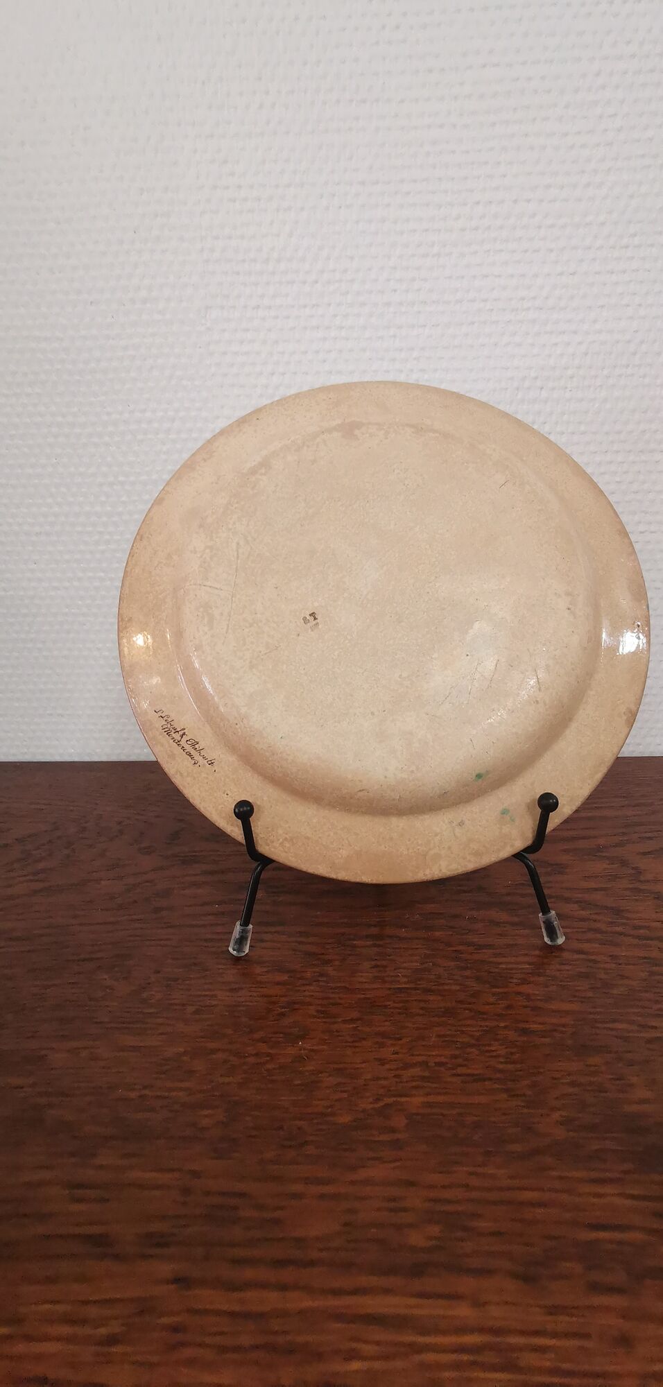 Old talking plate Creil Montereau Louis Lebeuf & Thibault