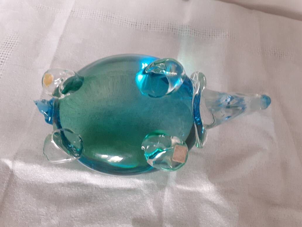 Paperweight Murano glass turtle signed Nason