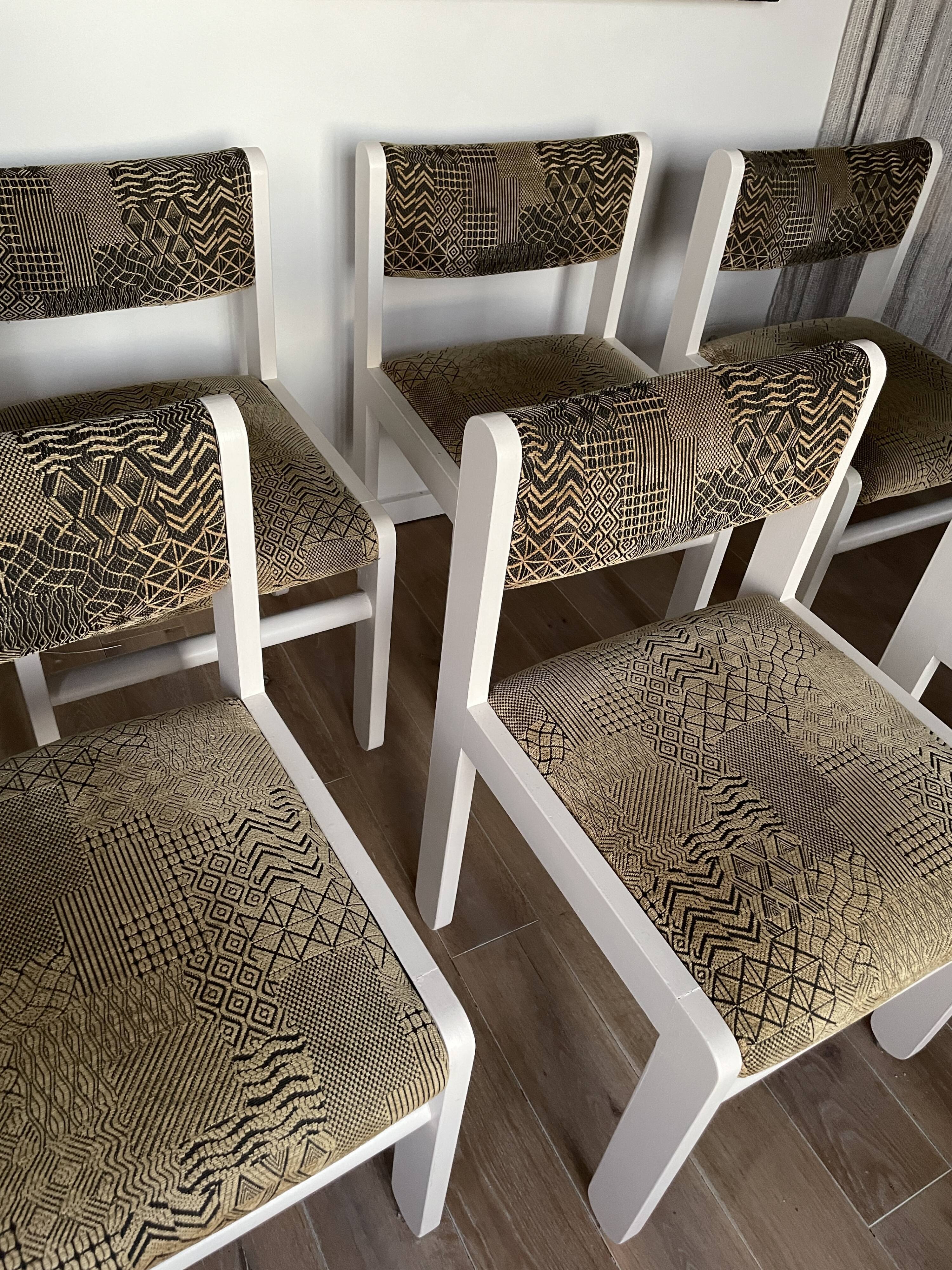 Set of 6 chairs 1980 Scandinavian style