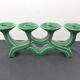 Vintage candle holder in green ceramic with 4 arms
