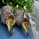 2 lion coat hooks in solid brass Art Nouveau