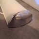 Rectangular wall light 1990 in frosted glass and silver metal