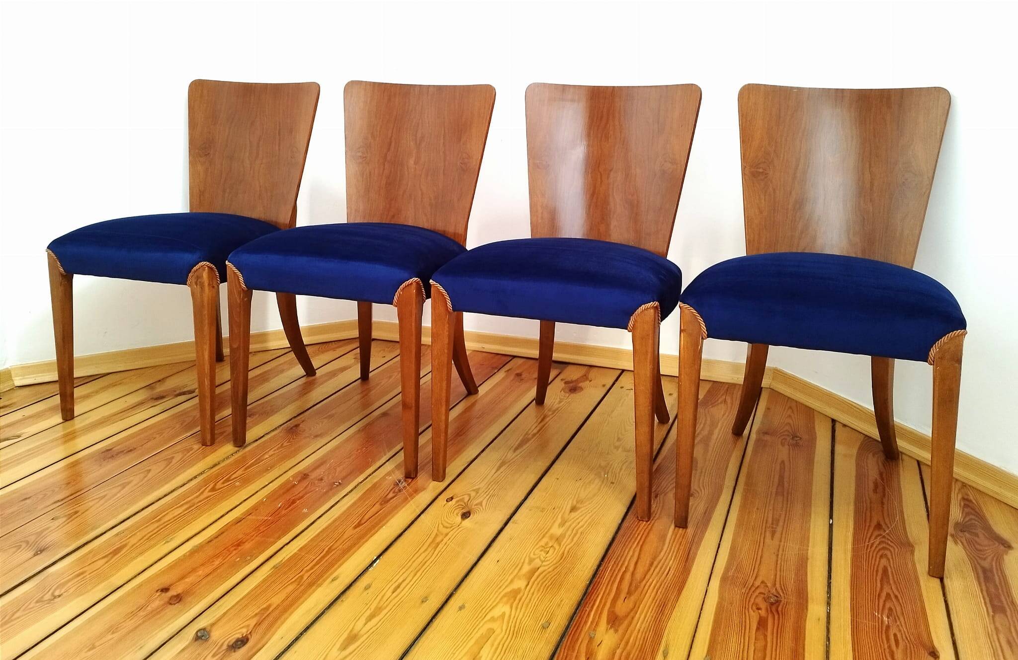 H-214 Chairs attributed by Jindřich Halabala for Up Zavody, 1950s, Set of 4