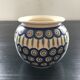 Vase boule décor bleu