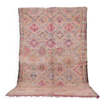 Tapis marocain vintage 181 x 305 cm, tapis en laine berbère, tapis bohème fait main
