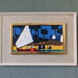 Mid-century swedish oil painting
