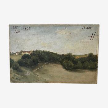 Peinture paysage 1905