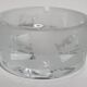 Thick frosted glass ashtray and pocket tray, 1980s savannah design, 13 cm.