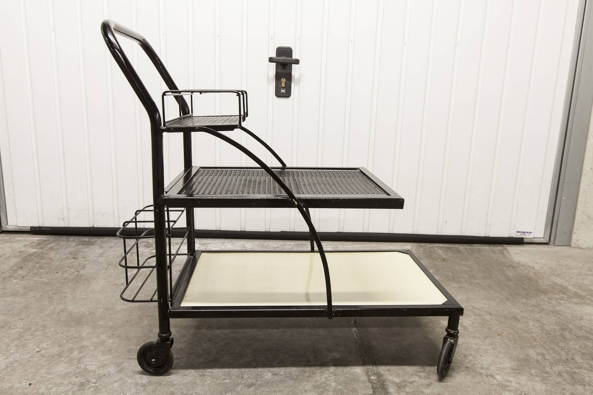 Trolley on wheels 1960 perforated metal