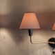 Double light wall sconces in gilded brass and gun barrel - 1950s/60s