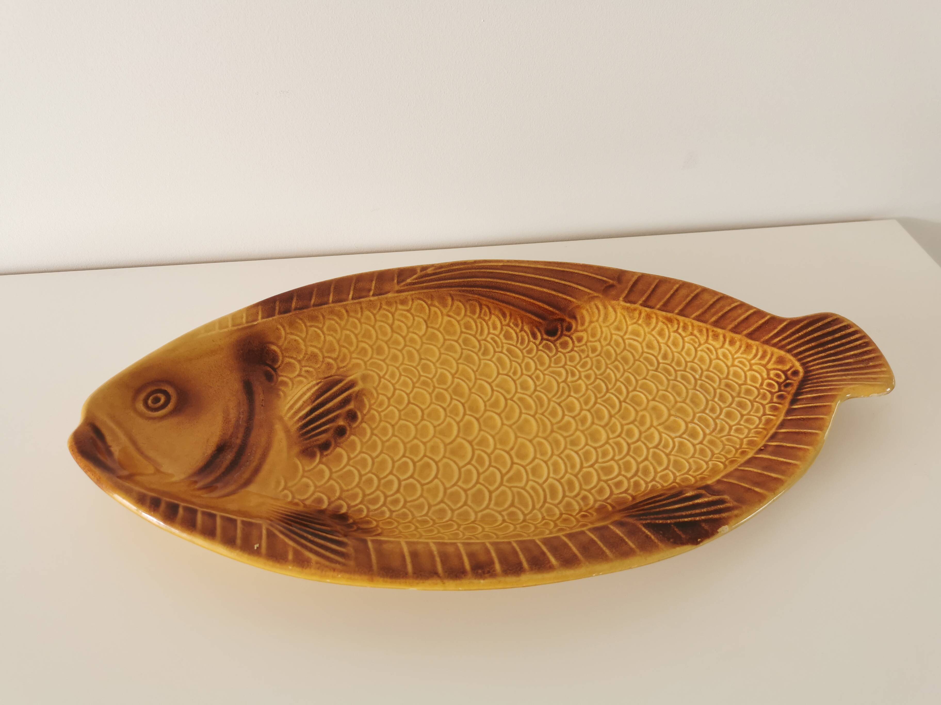 Vintage Fish Serving Plate: KIL Yugoslavia Mid-Century Tableware
