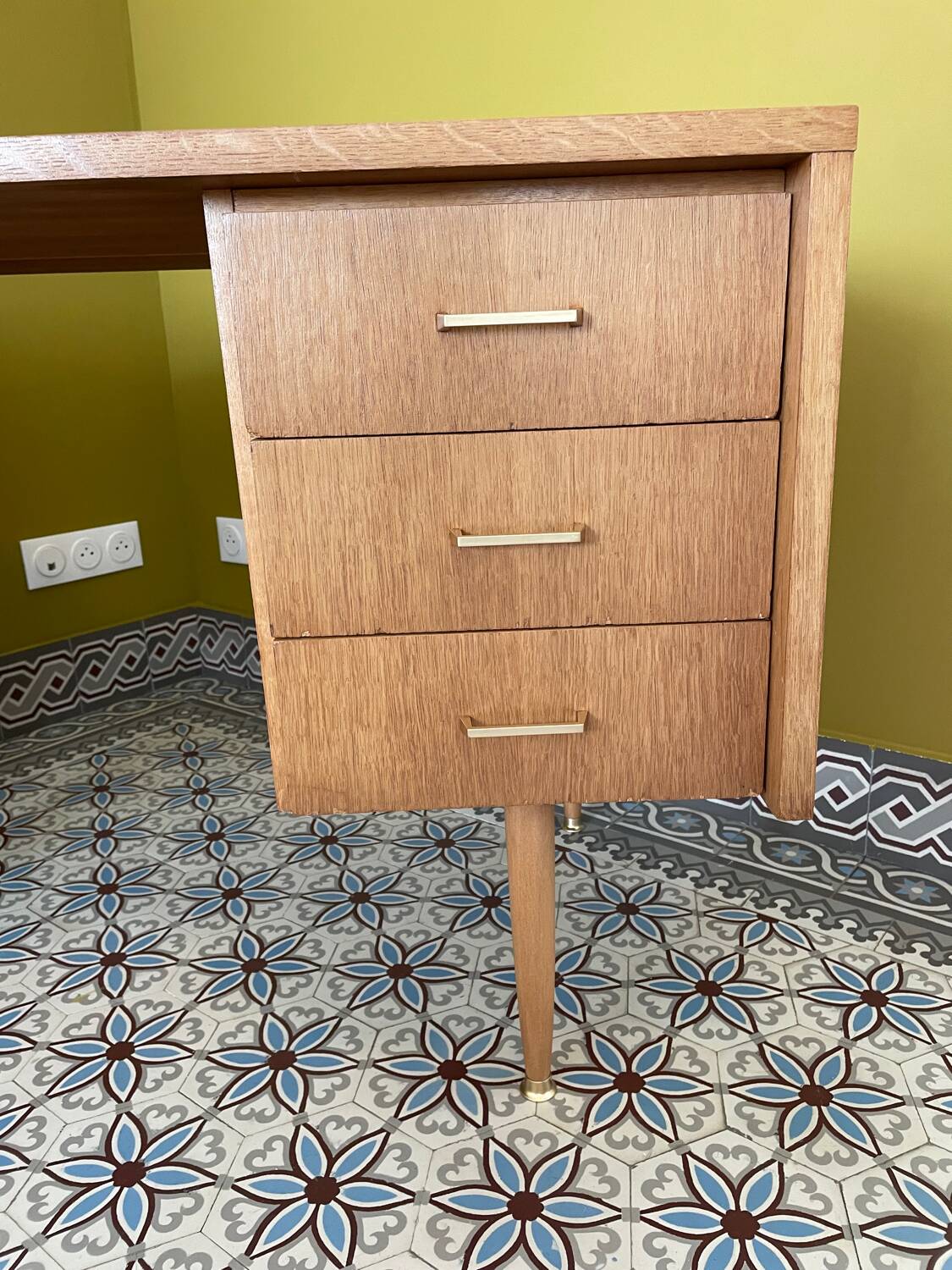 Bureau en bois vintage 60-70