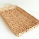French Provence Large Wicker Basket Tray, Handwoven in France, Late 20th-C