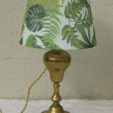 Table lamp base brass brass, ancient, shade plant