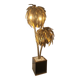 Lampe de table palmier en laiton vintage Maison Jansen, années 1970, France
