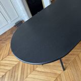 Custom made dining room table 280 x 100 x 75 solid black oak
