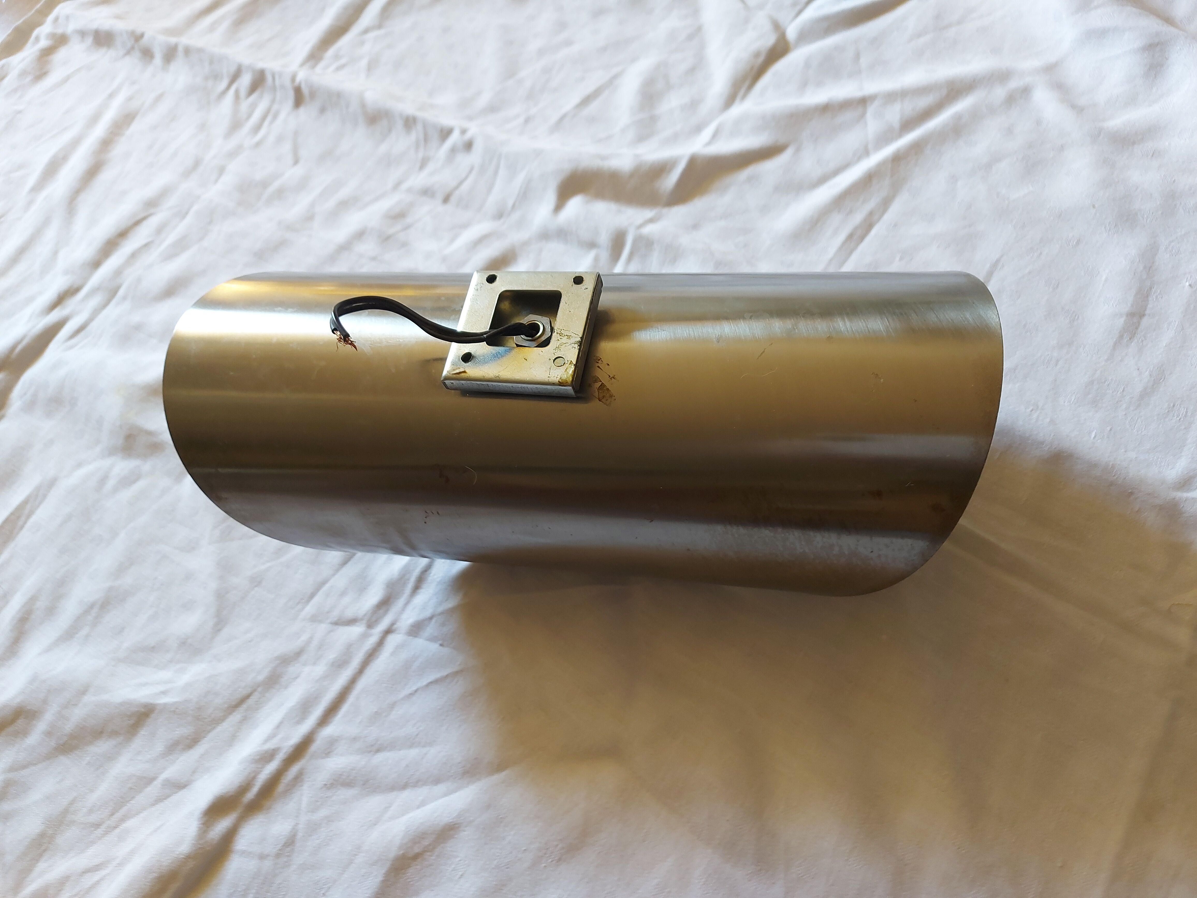 Vintage wall lamp in brushed stainless steel 70