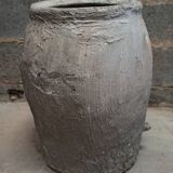 Pot ancien en terre cuite gris