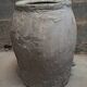 Old gray terracotta pot