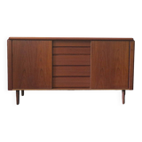 Buffet en teck danois avec portes coulissantes années 1960-70