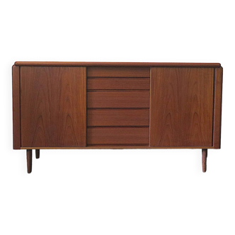 Danish teak sideboard with sliding doors 1960s-70s