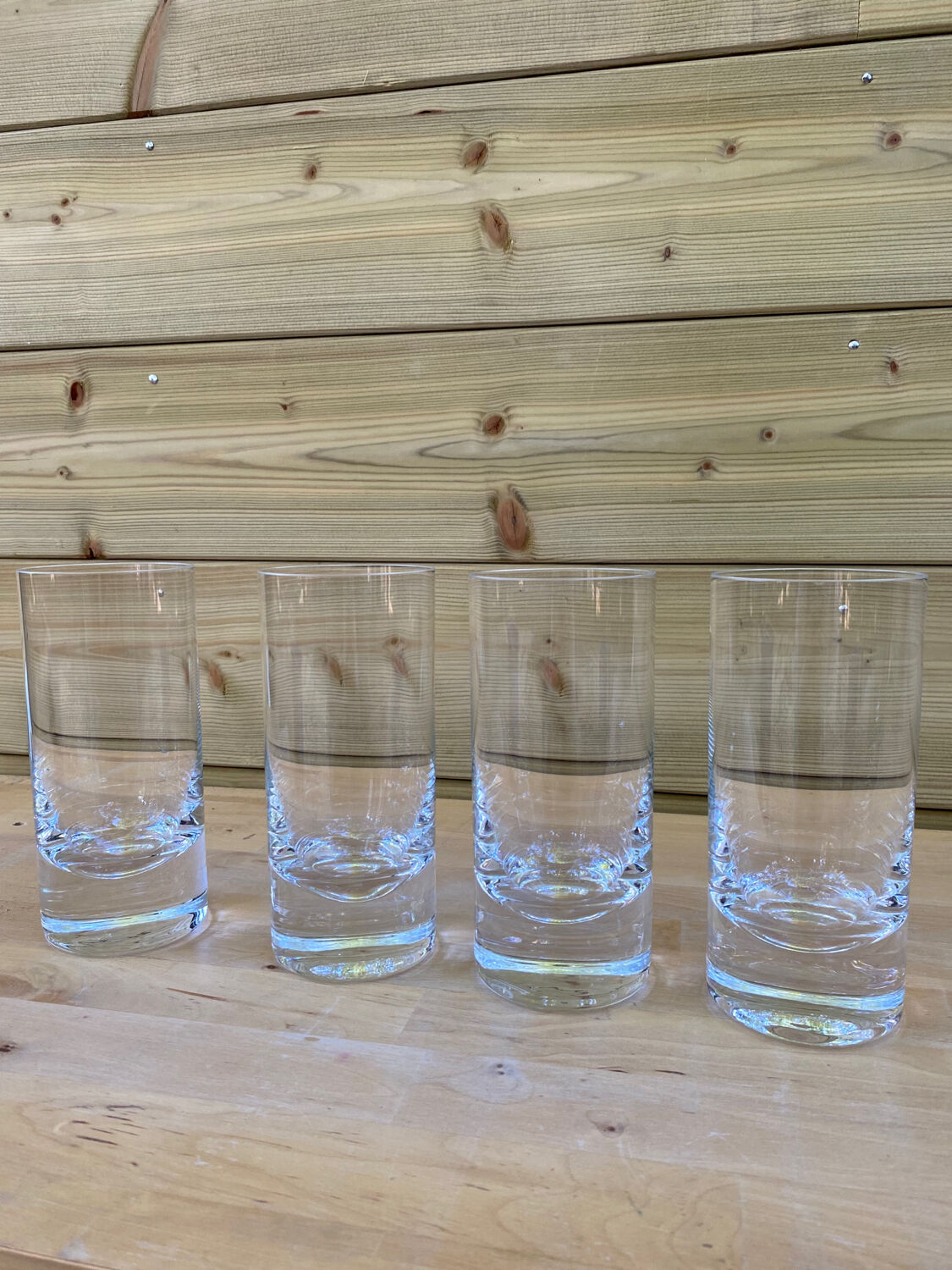 Set of 4 crystal tumbler glasses, Moser