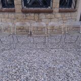 5 vintage 70'S chairs + Giancarlo Piretti Castelli support