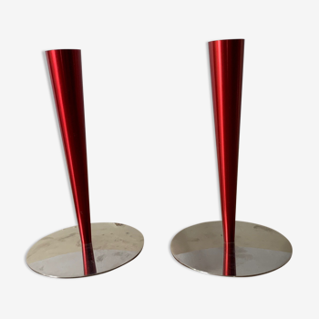2 Scandinavian candle holders from Menu Danish Design 1990