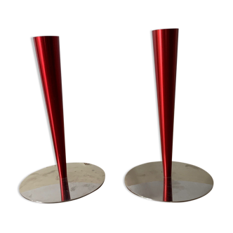 2 Scandinavian candle holders from Menu Danish Design 1990