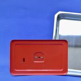 STUBE - Vintage red enameled metal kitchen scale in its original box - Force 10