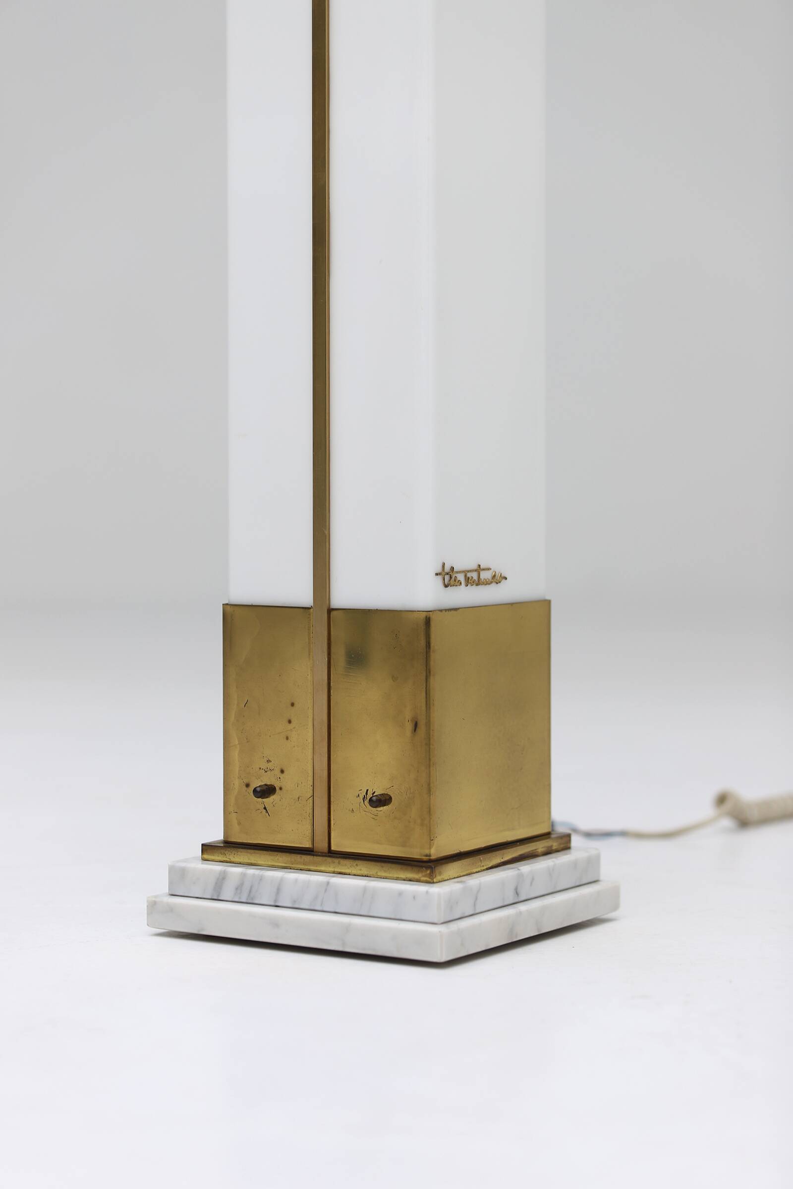 Theo Verhulst 1982 Perspex Palm Floor Lamp