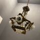 Italian liberty gold gilded chandelier