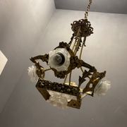 Italian liberty gold gilded chandelier