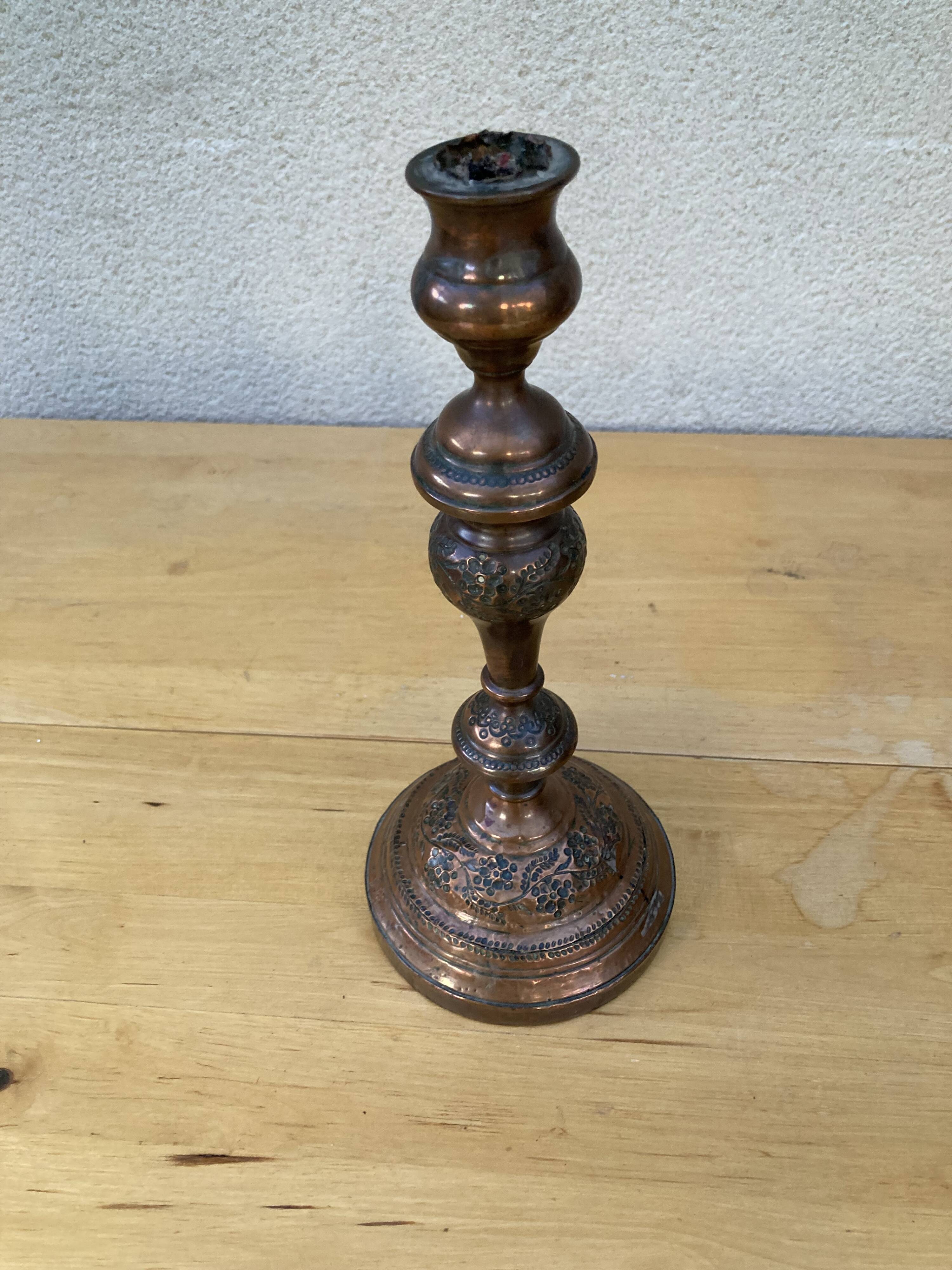 Copper candlestick
