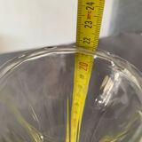 glass vase with carved leaf decoration