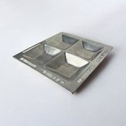 Mother-of-pearl & aluminium centerpiece, Italy, 1970s
