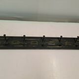School coat rack with black patinated labels