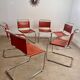 Lot 6 tubular chairs S33 design Mart Stam vintage cognac leather from the 70s