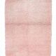%100 Rose Pink Wool Vintage Runner Rug 67x215Cm